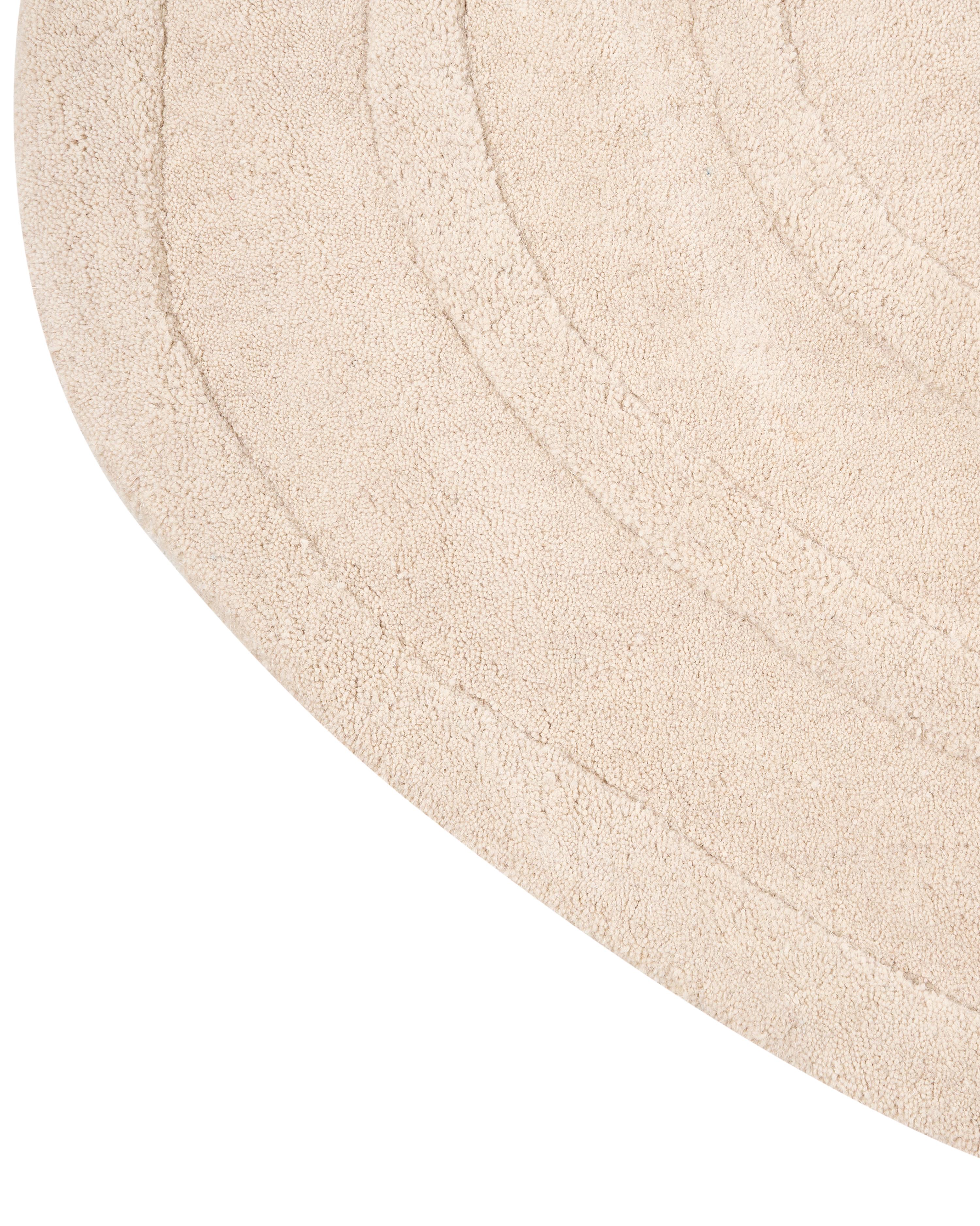 Vloerkleed SATNA Beige 160 x 230 cm Wol