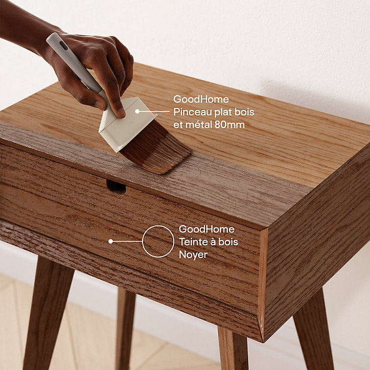 Teinte à bois meubles et boiseries GoodHome noyer 500ml