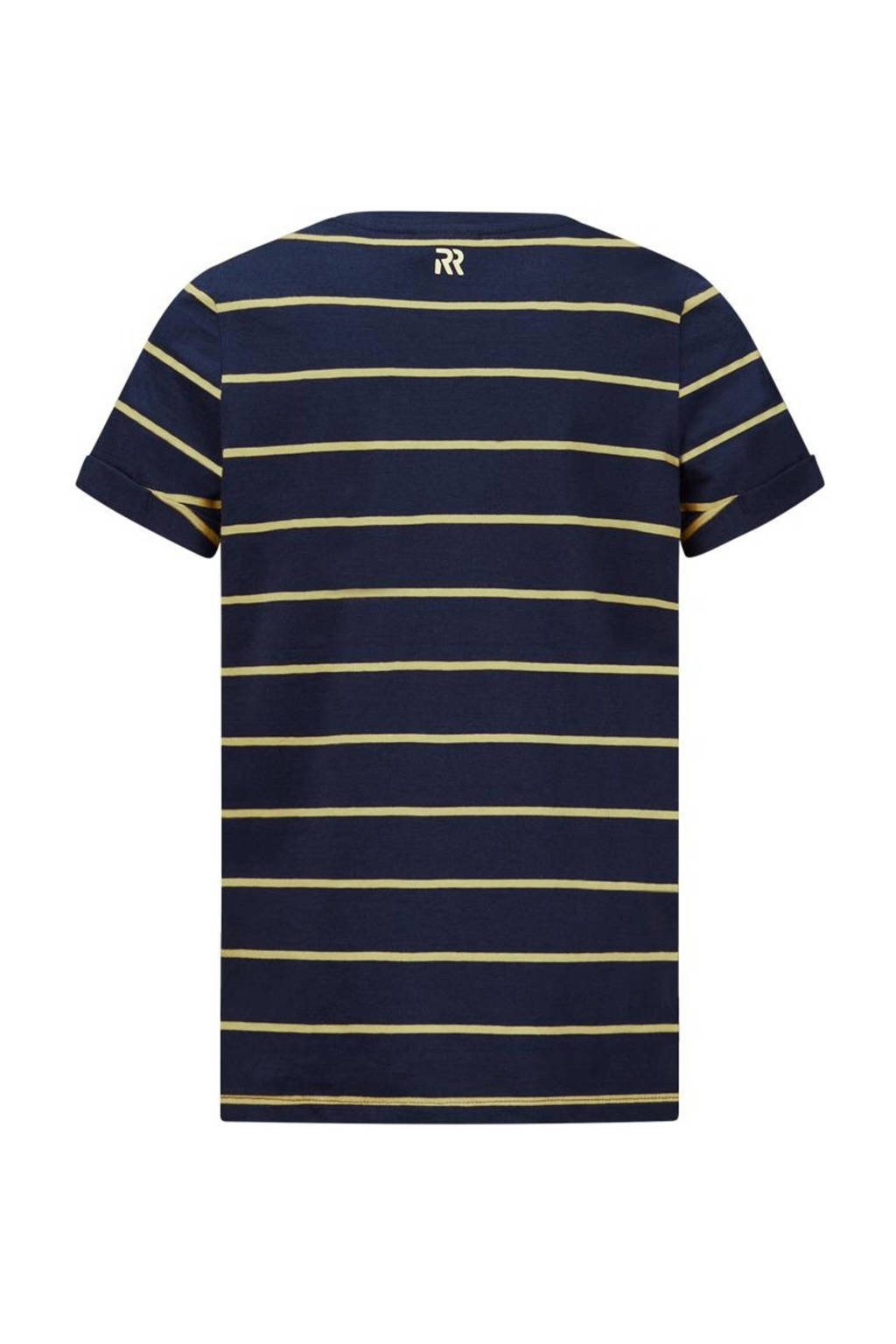 Retour Jeans gestreept T-shirt Max donkerblauw/geel