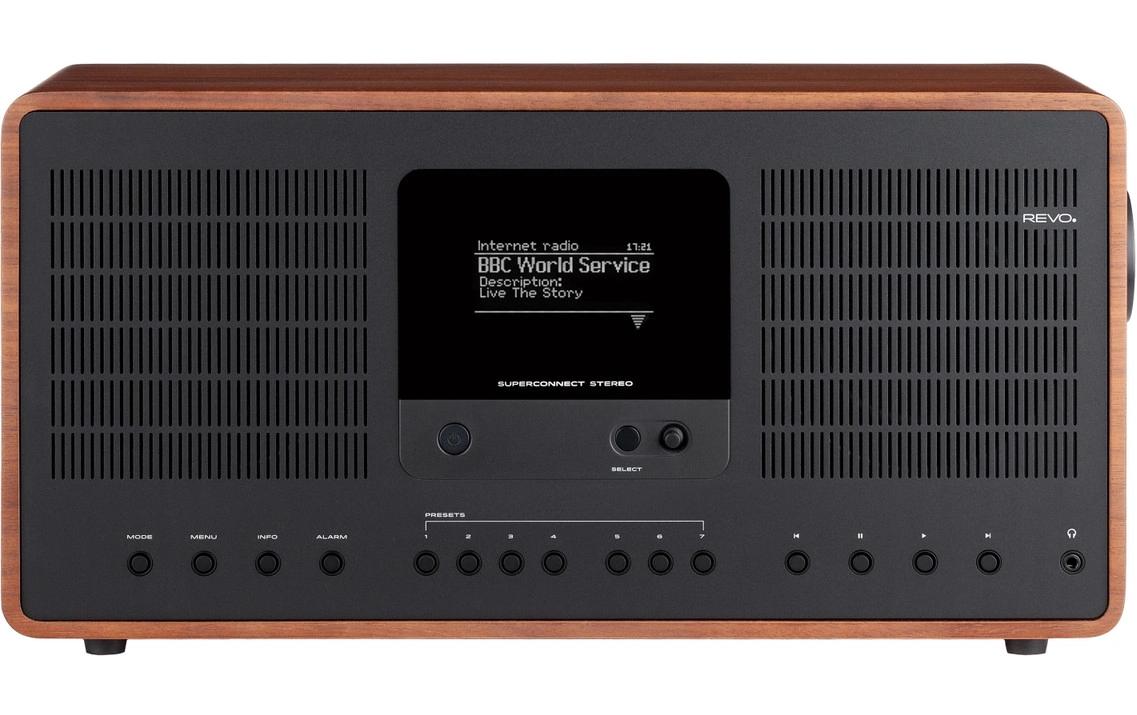 DAB+ Radio Superconnect Stereo Schwarz<br>Hybrid-Multifunktionsradio mit OLED-Display, WLAN und Bluetooth