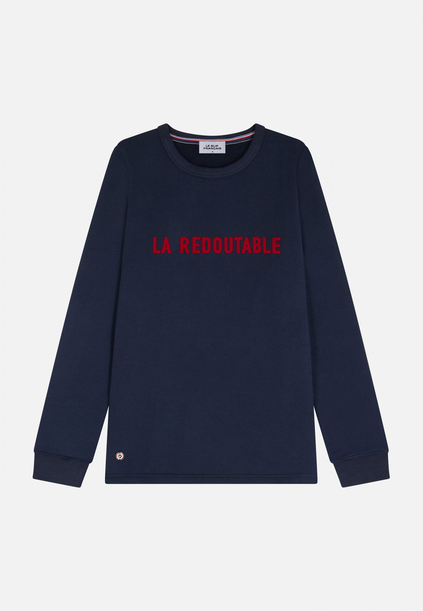Sweat-shirt floqué en coton-La Cassandre Marine