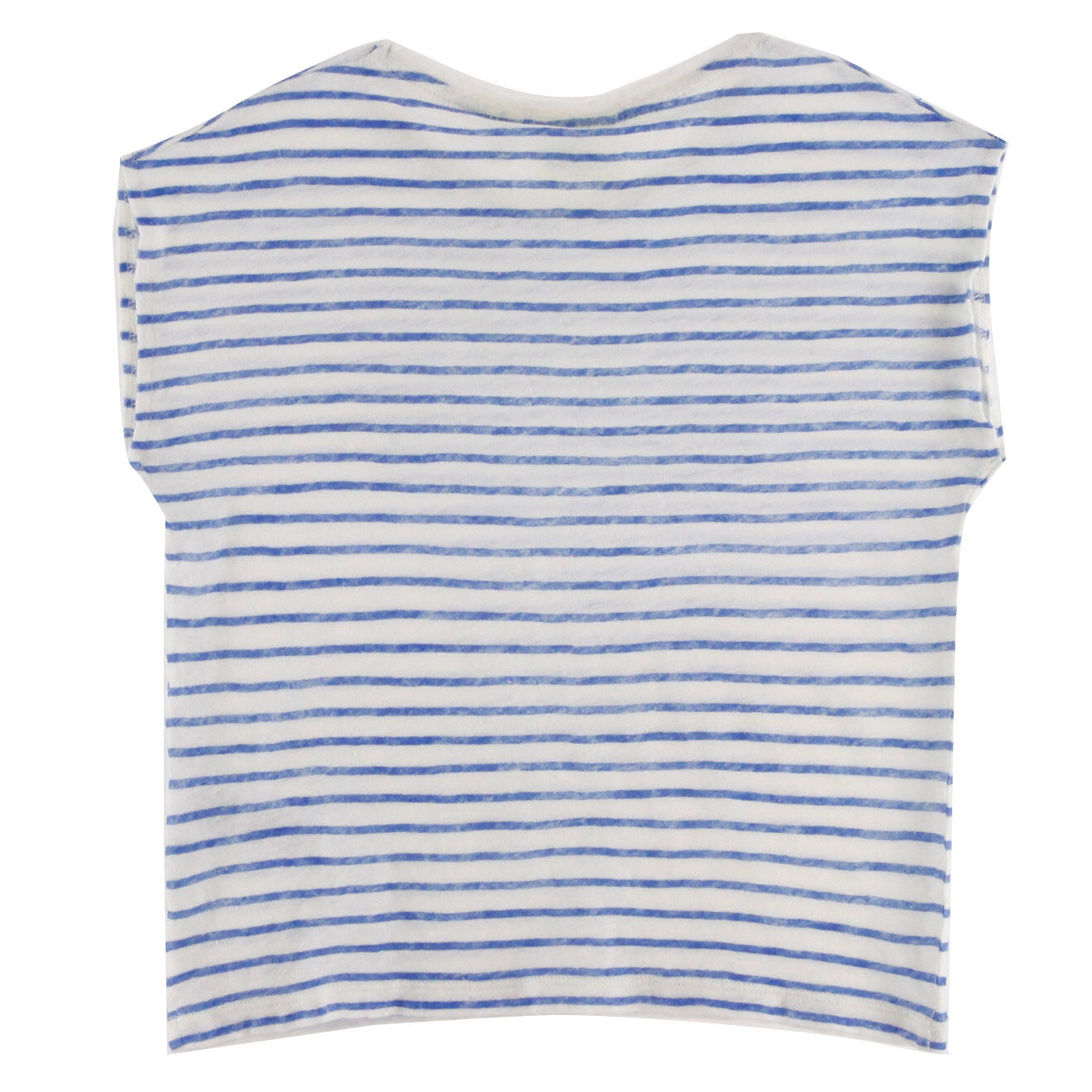 Hartford T-Shirt 100% Lin Tomie rayé bleu/écru