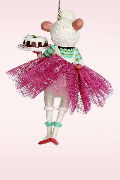 HD Collection Tutu Mouse With Cake kerst ornament