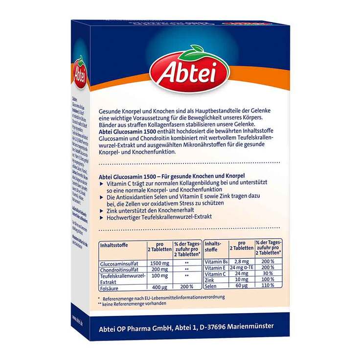 Abtei Glucosamin 1500 Tabletten TF, 30 St