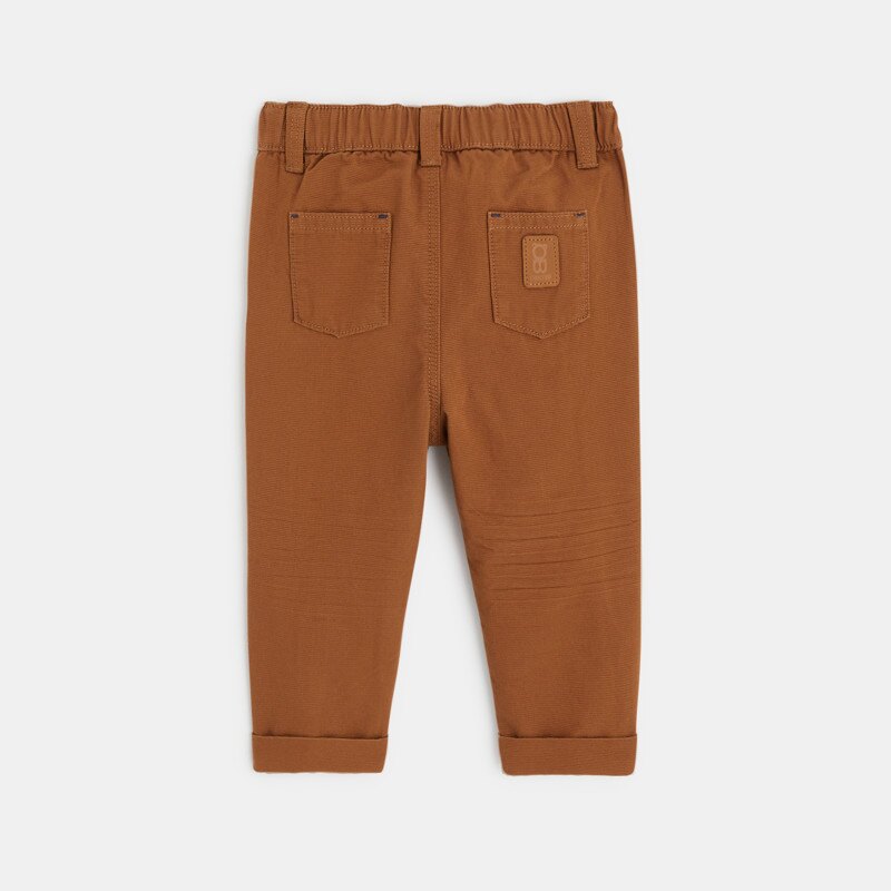 Pantalon regular coton fantaisie marron bébé garçon Marron