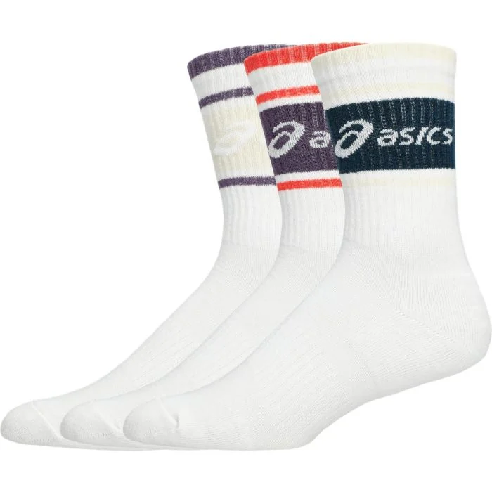 Asics Unisex Strømper Logo Crew Sock 3-Pack Hvid