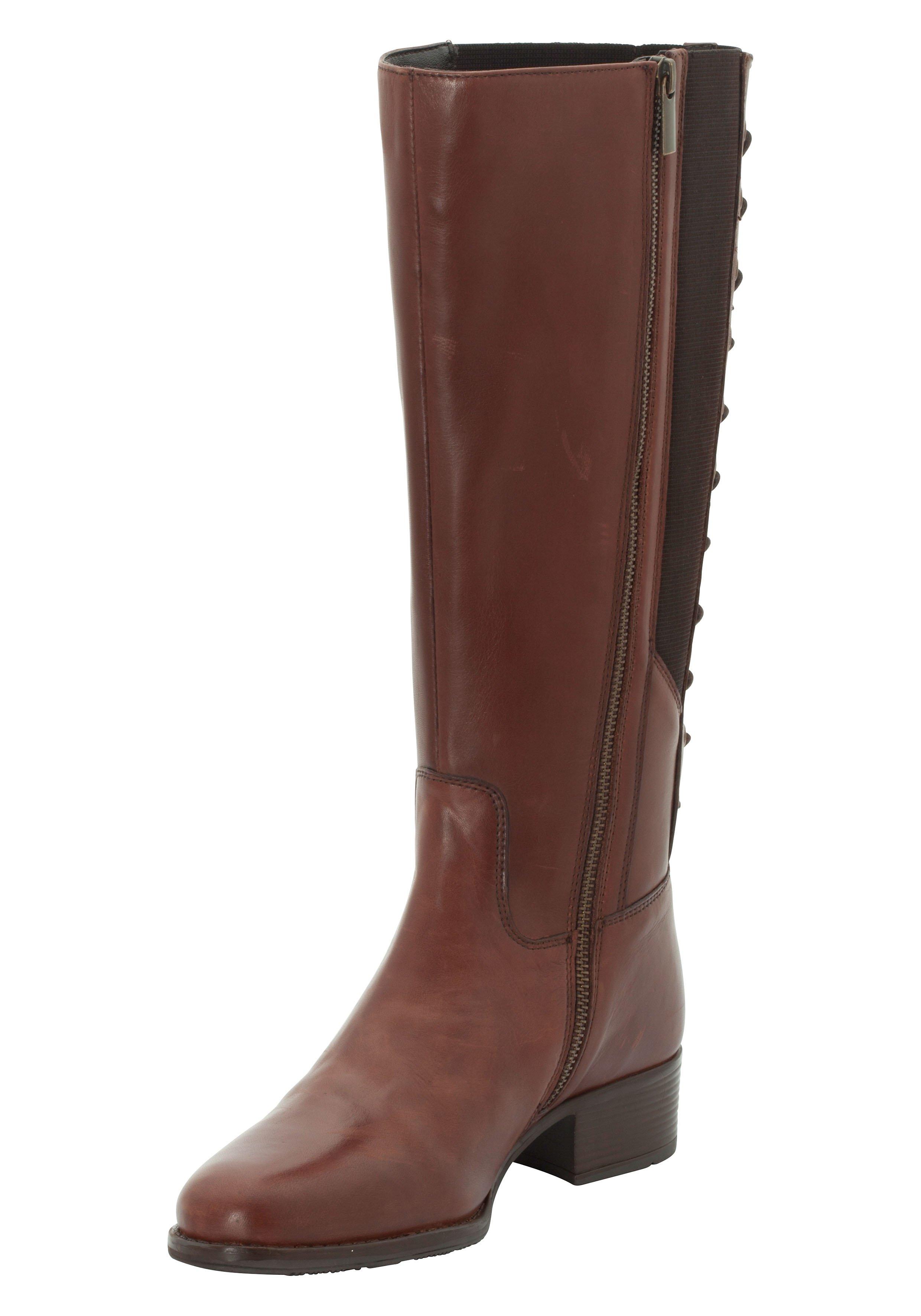 Weitschaftstiefel aus Leder mit  Schnürung