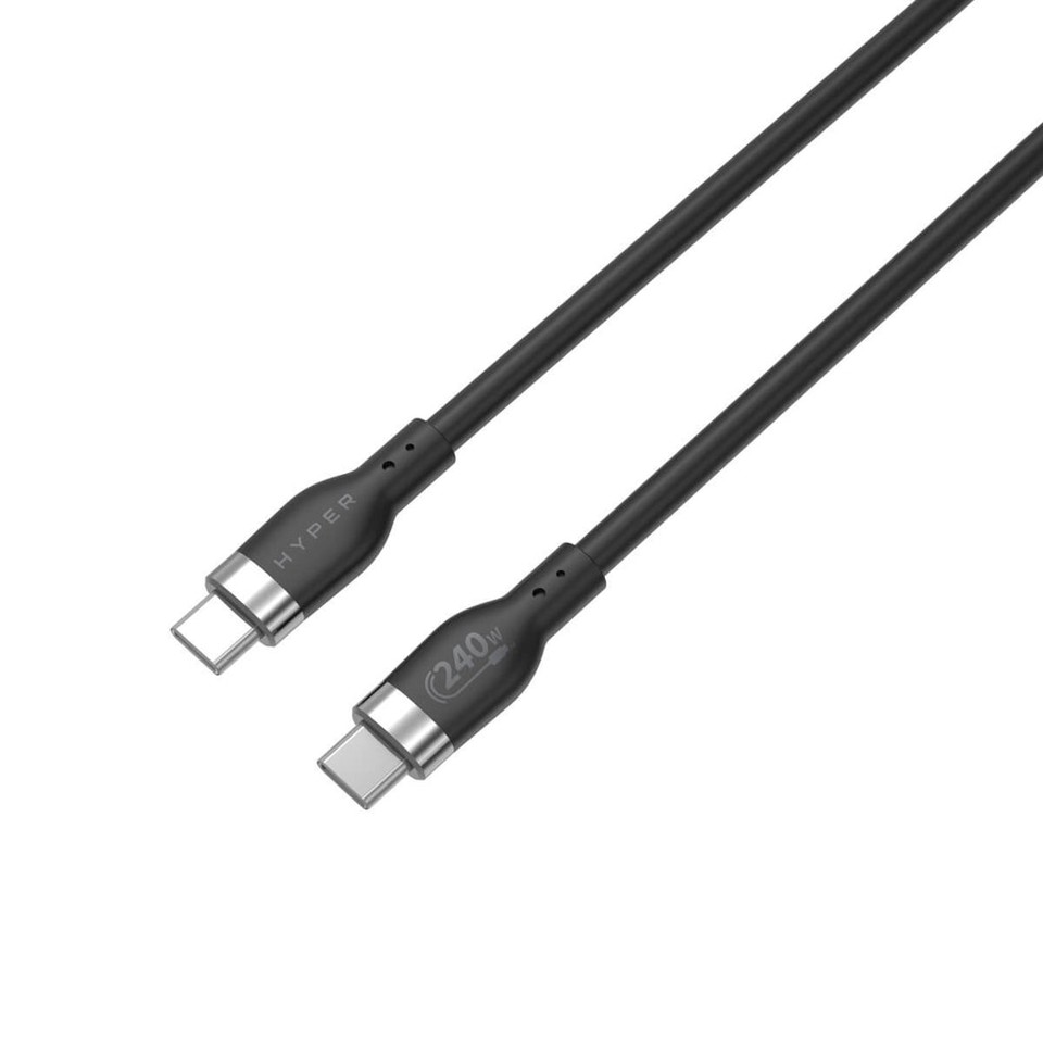 Hyper - 2M Silicone 240W USB-C Opladnings Kabel - Sort