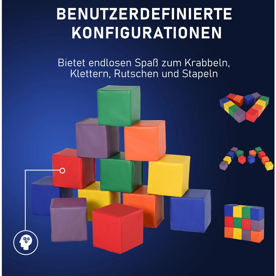 HOMCOM Schaumstoffblöcke als 12-teiliges Set bunt
