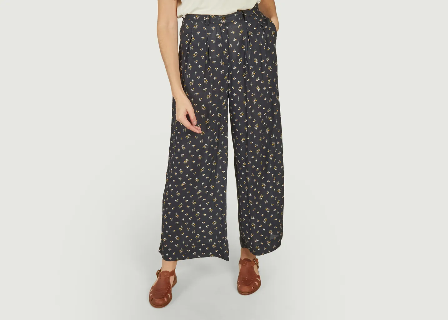 Pantalon Palazzo À Fleurs Emile & Ida