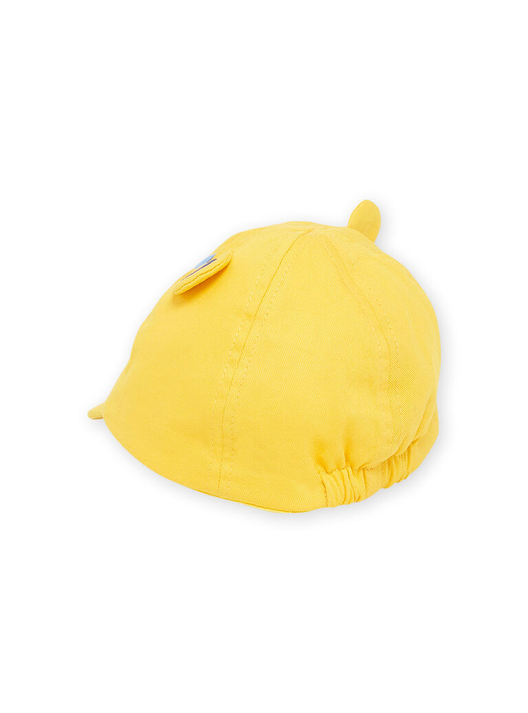 Casquette jaune safran à motif tête de tigre