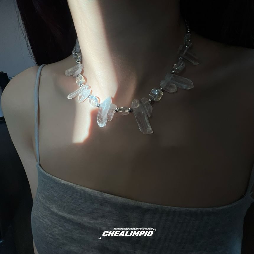 Drexxiax - Ketting met onregelmatige edelstenen