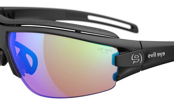 TRACE PRO LST bright Vario Sonnenbrille  black matt - blue mirror  XS