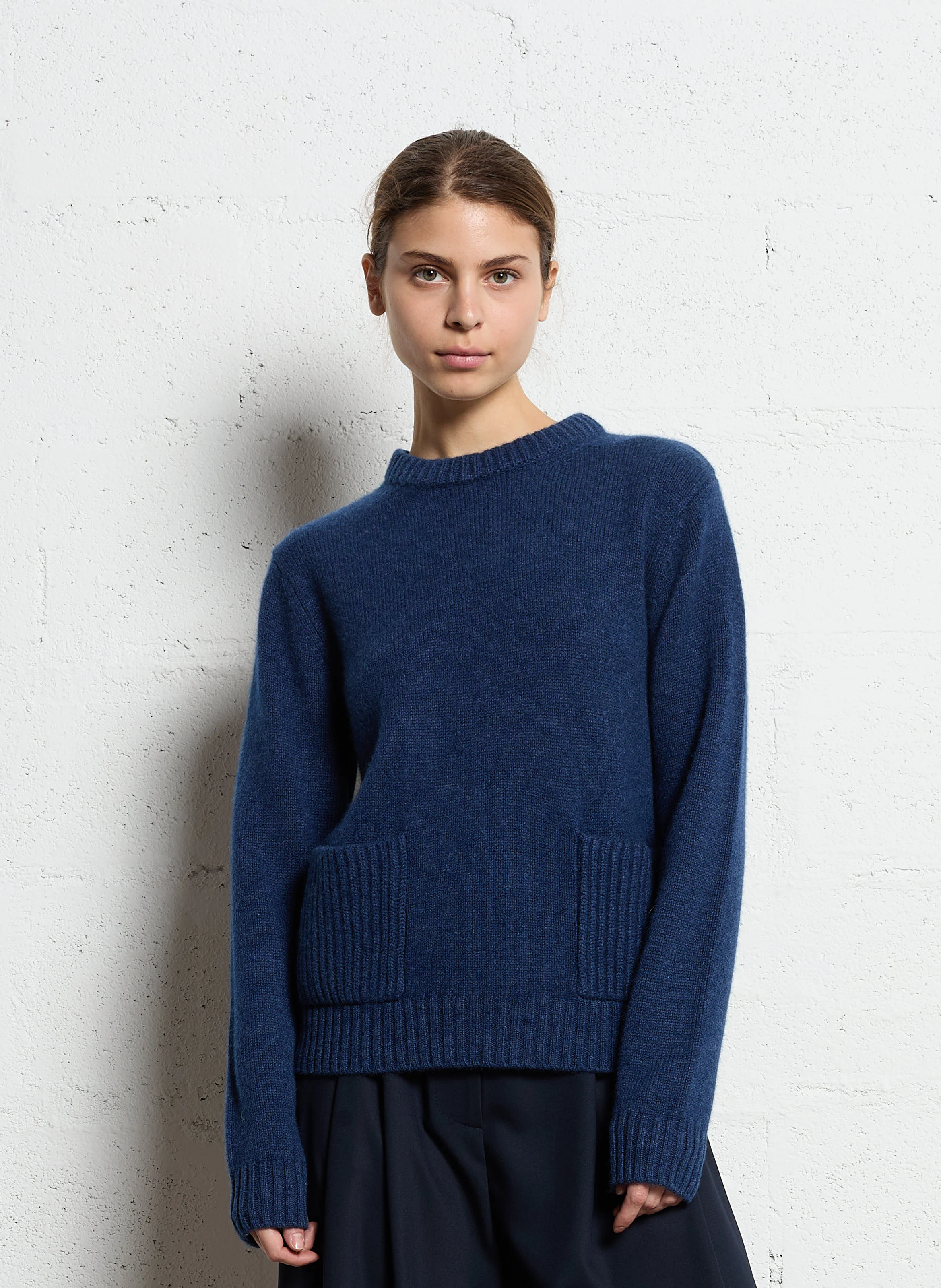 LIDA - Pull droit en cachemire | Bleu