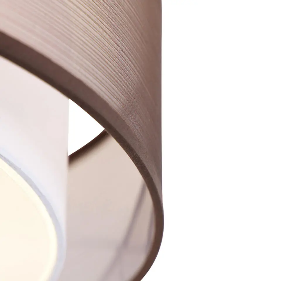 Qazqa plafondlampen drum duo bruin e27