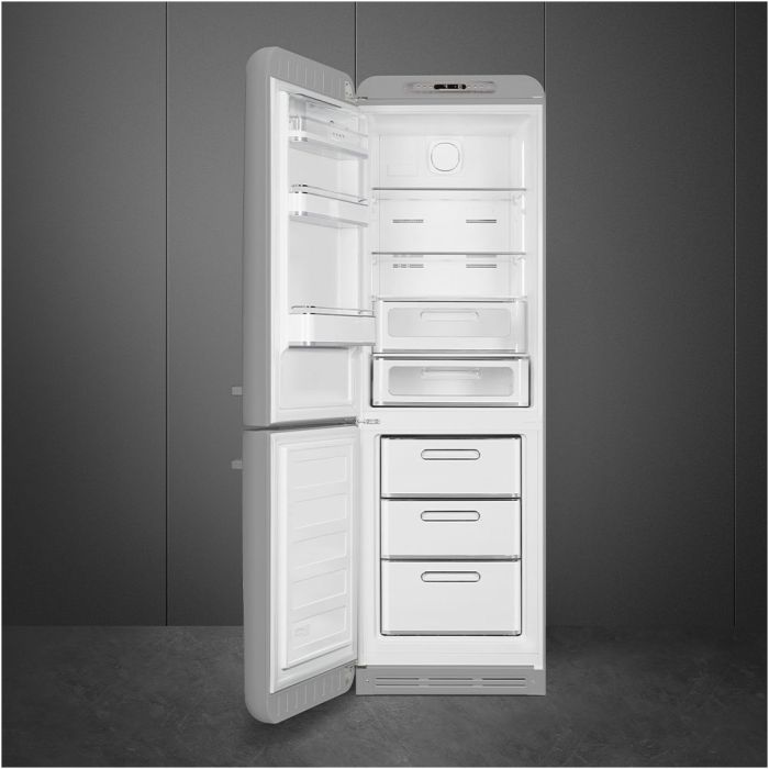 SMEG Kühl- Gefrierkombination 50's Retro Style FAB32LSV5 Polarsilber
