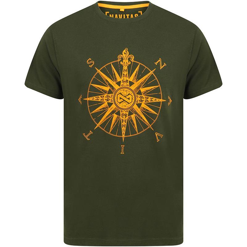 Tee Shirt Manches Courtes Homme Navitas Direction T-Shirt - Vert