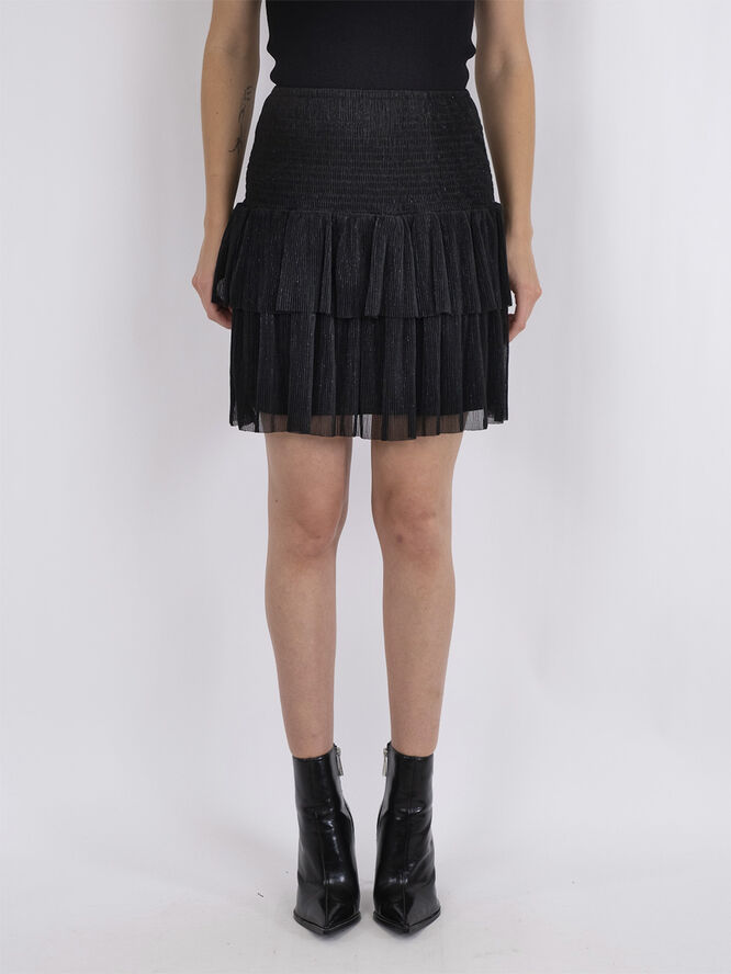 Neo Noir Carin Glitz Skirt Black