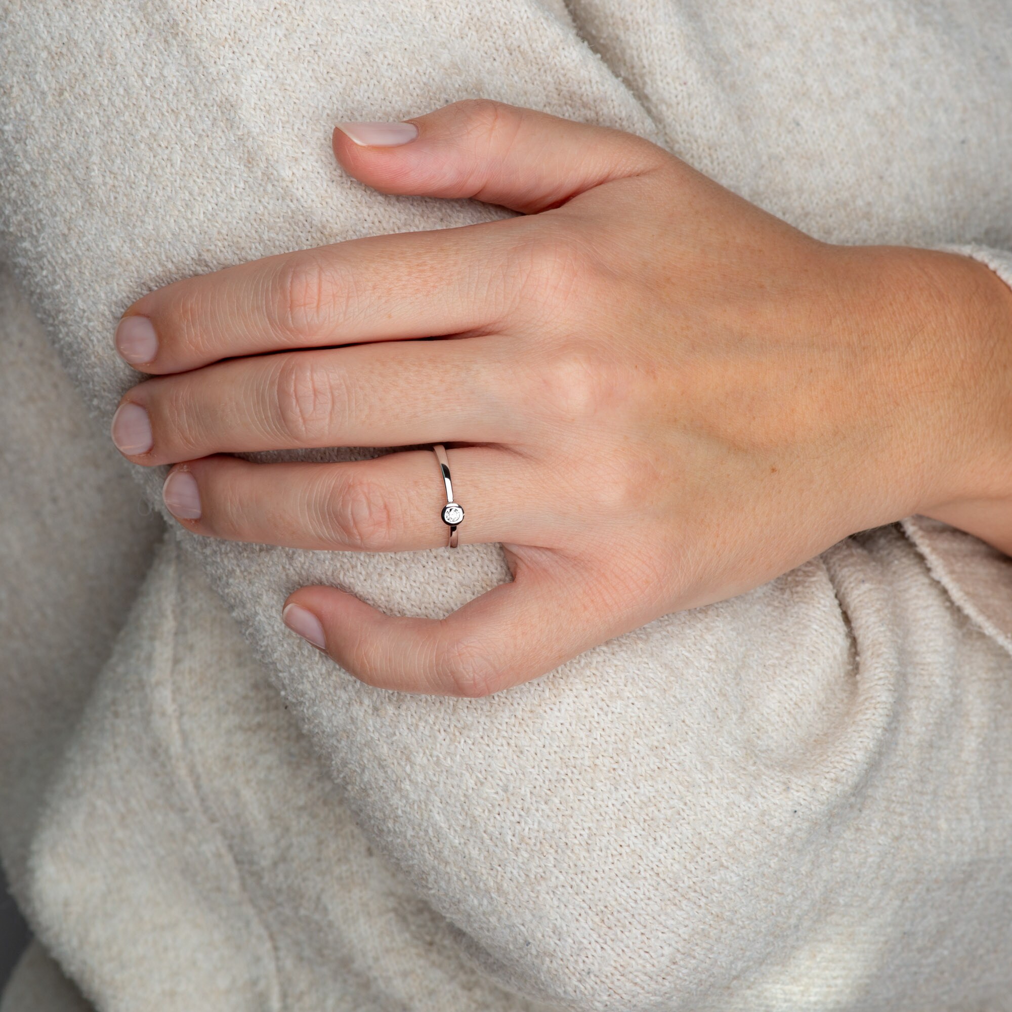 Orolino Ring 750 Gold 1x Brillant 0,07ct.