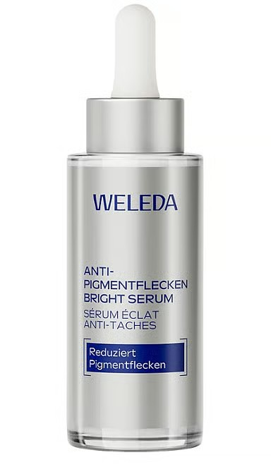 Weleda Bright Serum Anti-Pigmentflecken<br>30 ml, Flasche, blauer Enzian & Edelweiss