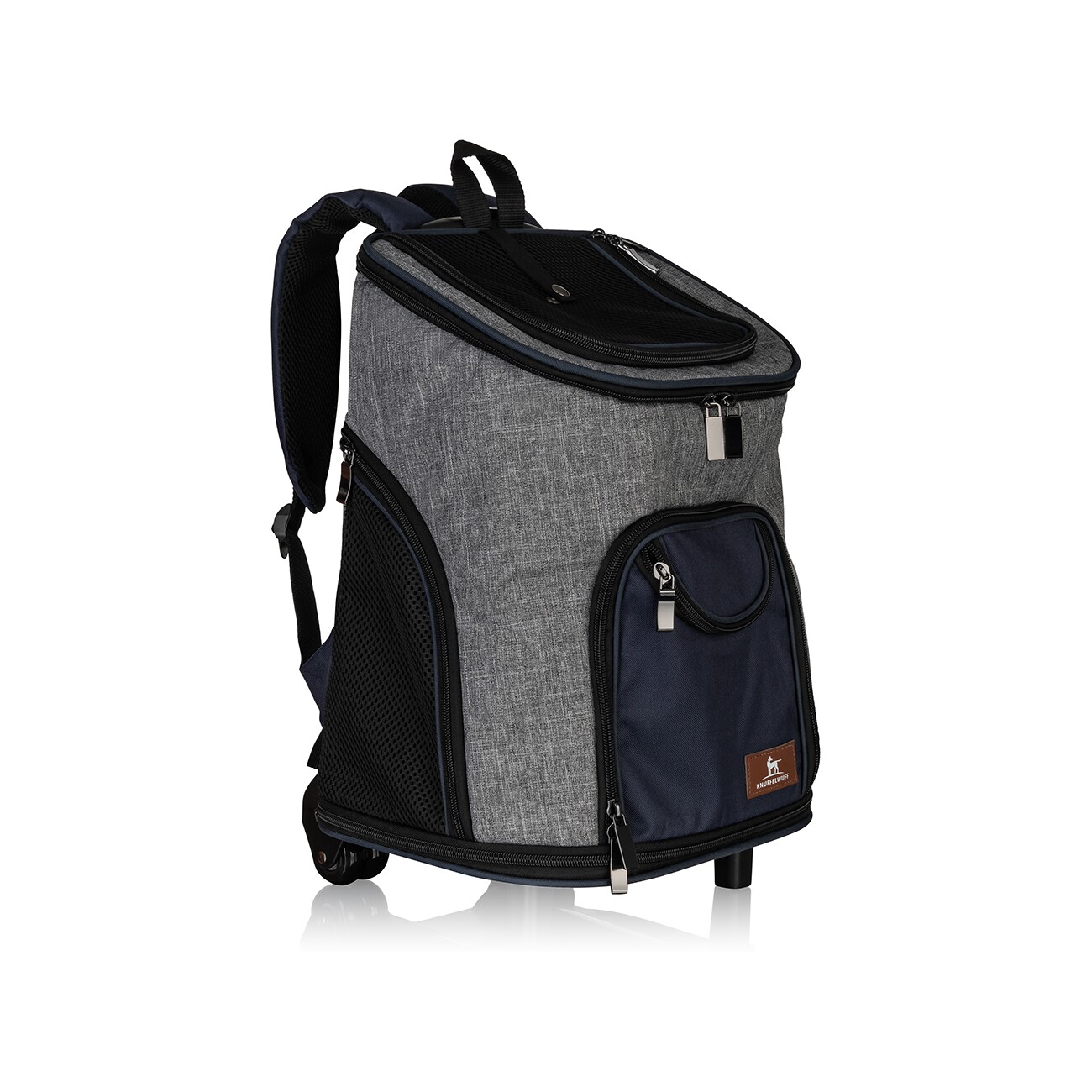 Knuffelwuff Hunderucksack Tajumulco Trolley faltbar 2 in 1 mit Rollen und Griff