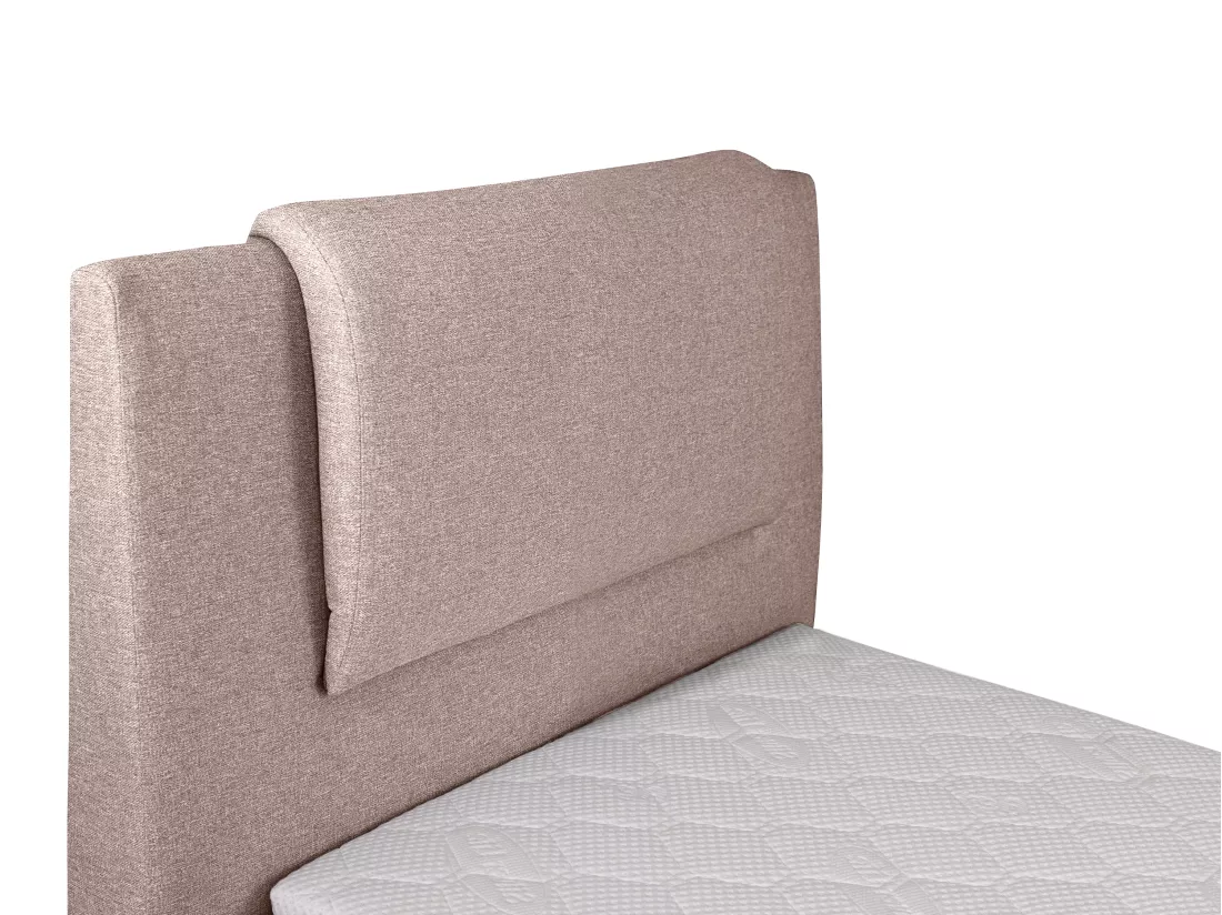 Ensemble complet boxspring tête de lit + sommiers relaxation électrique + matelas + surmatelas - 100 x 200 cm - Tissu - Beige - CASTEL II de PALACIO