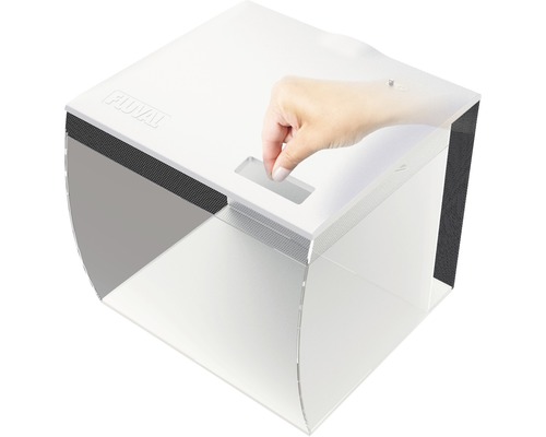 Aquarium Fluval Flex 34L met verlichting, filter en afstandsbediening, zonder kast, wit