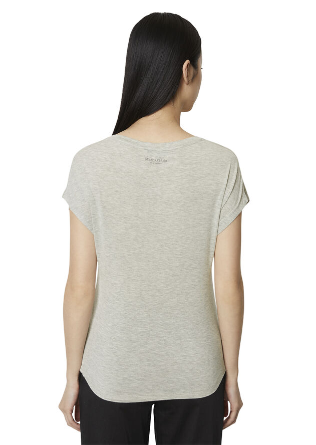 Marc O’Polo T-shirt, short sleeve, deep round n Summer grey melange