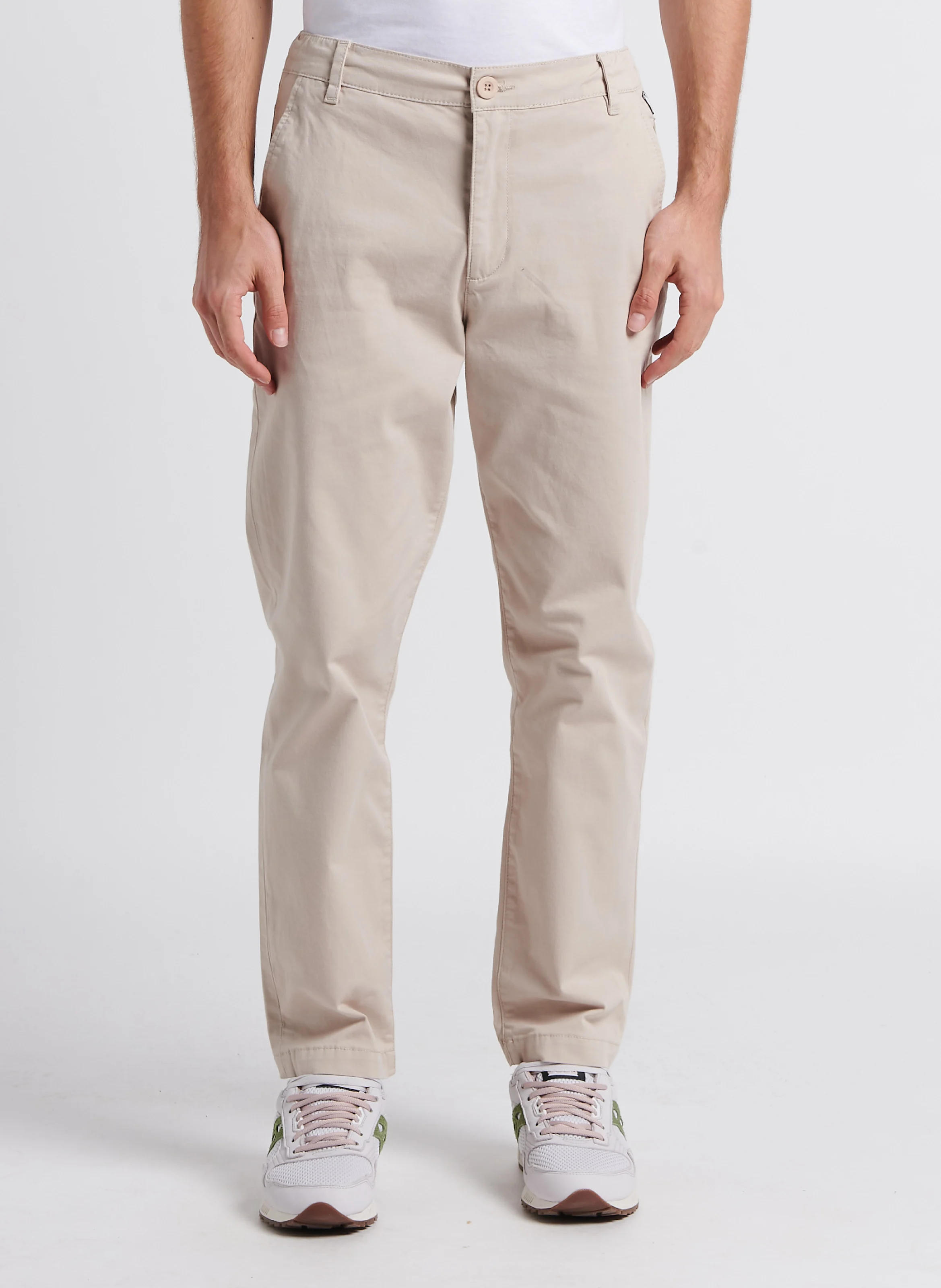 RUSH - Chino droit en coton mélangé | Beige