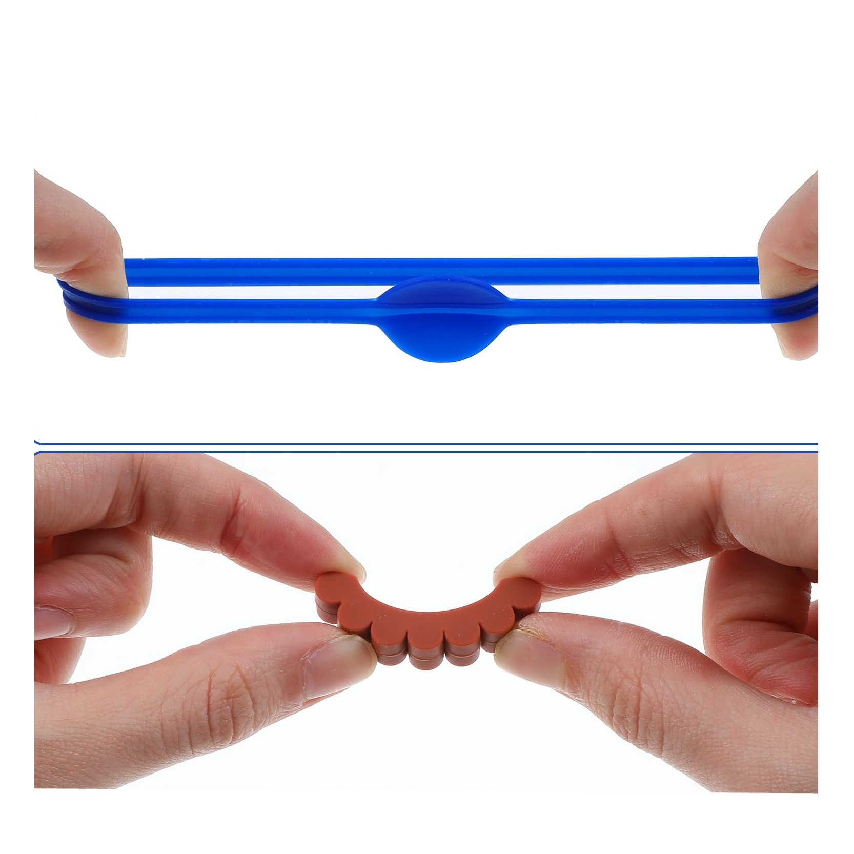 (24-tlg. Set) Silikon Glas Markierer Wiederverwendbare Trinkglas Markierungs Band / Clip - Bunt