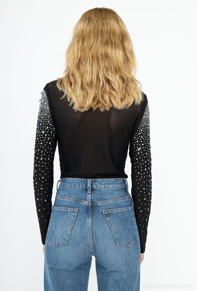 A-bee Beaded Rhinestone Bodysuits J28377