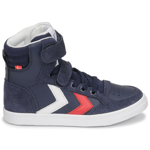 hummel - SLIMMER STADIL LEATHER HIGH JR - Bleu
