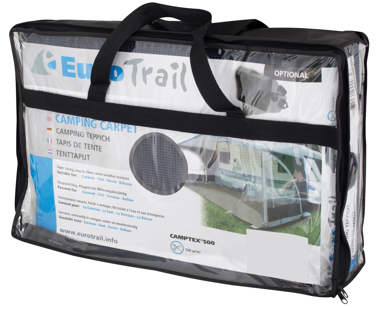 Eurotrail Camptex 350 x 600 tenttapijt - Blue