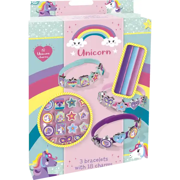 Creativity Einhorn Armbänder mit 18 Anhängern