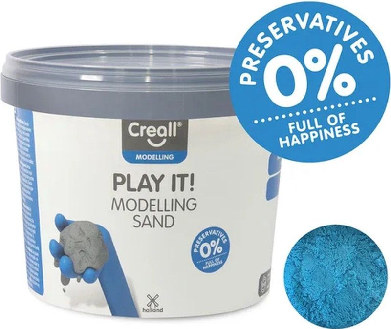 Creall - Play It - Speelzand - Blauw - 750gr