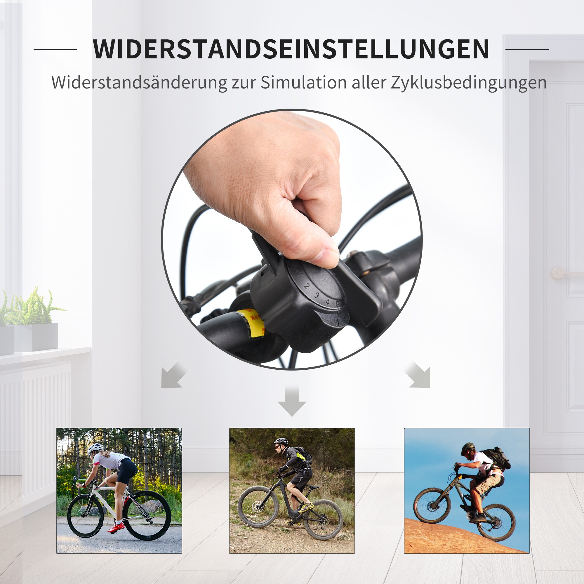 HOMCOM Heimtrainer mit Magnetbremse silber 47,2 x 54,5 x 39,1 cm (LxBXH)
