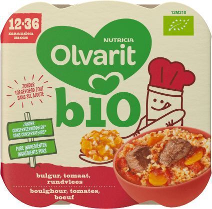 Olvarit Bulgur Tomaat Rundvlees 12M210 Bio 230 G