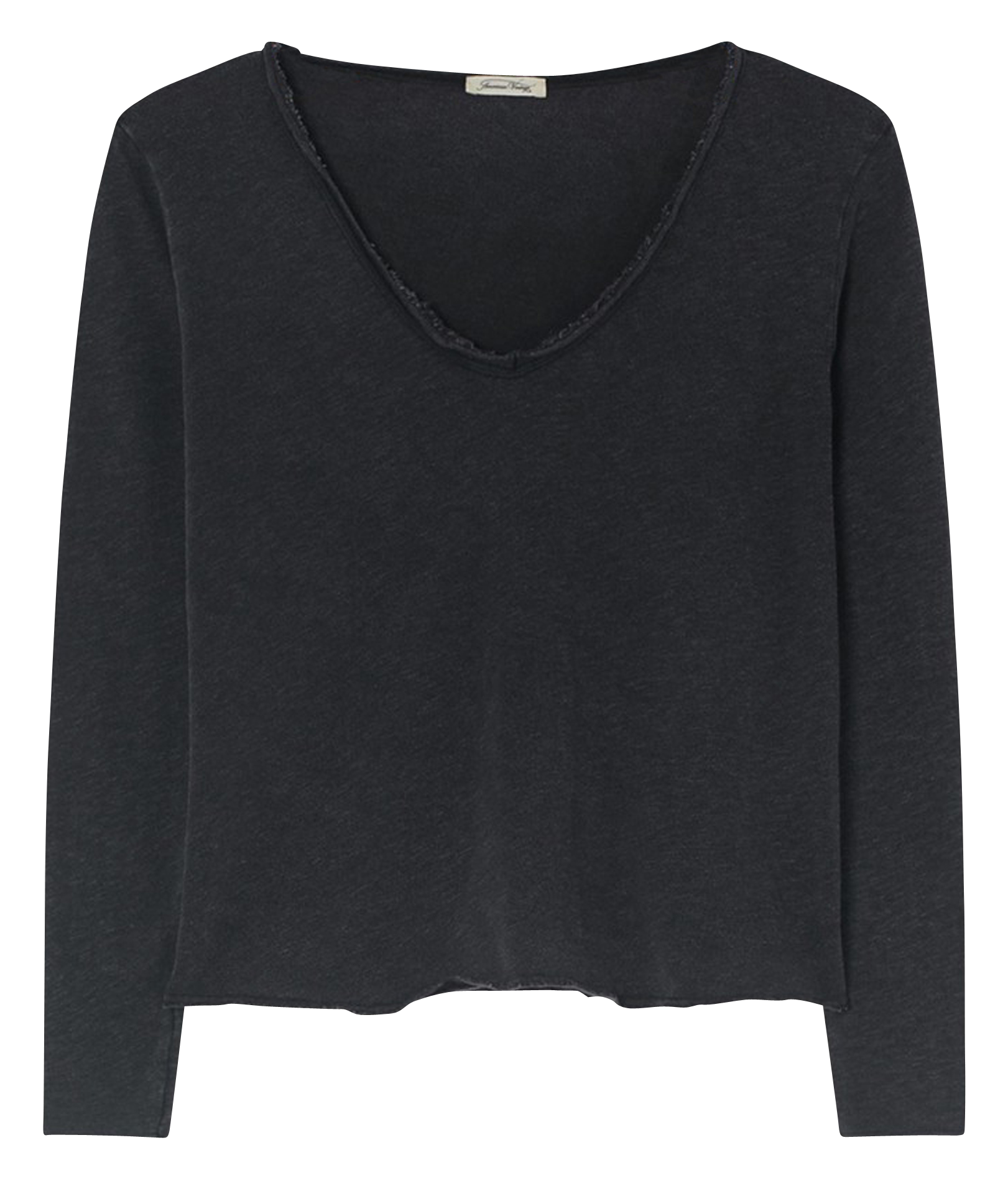 SONOMA - Tee-shirt col V en coton | Noir