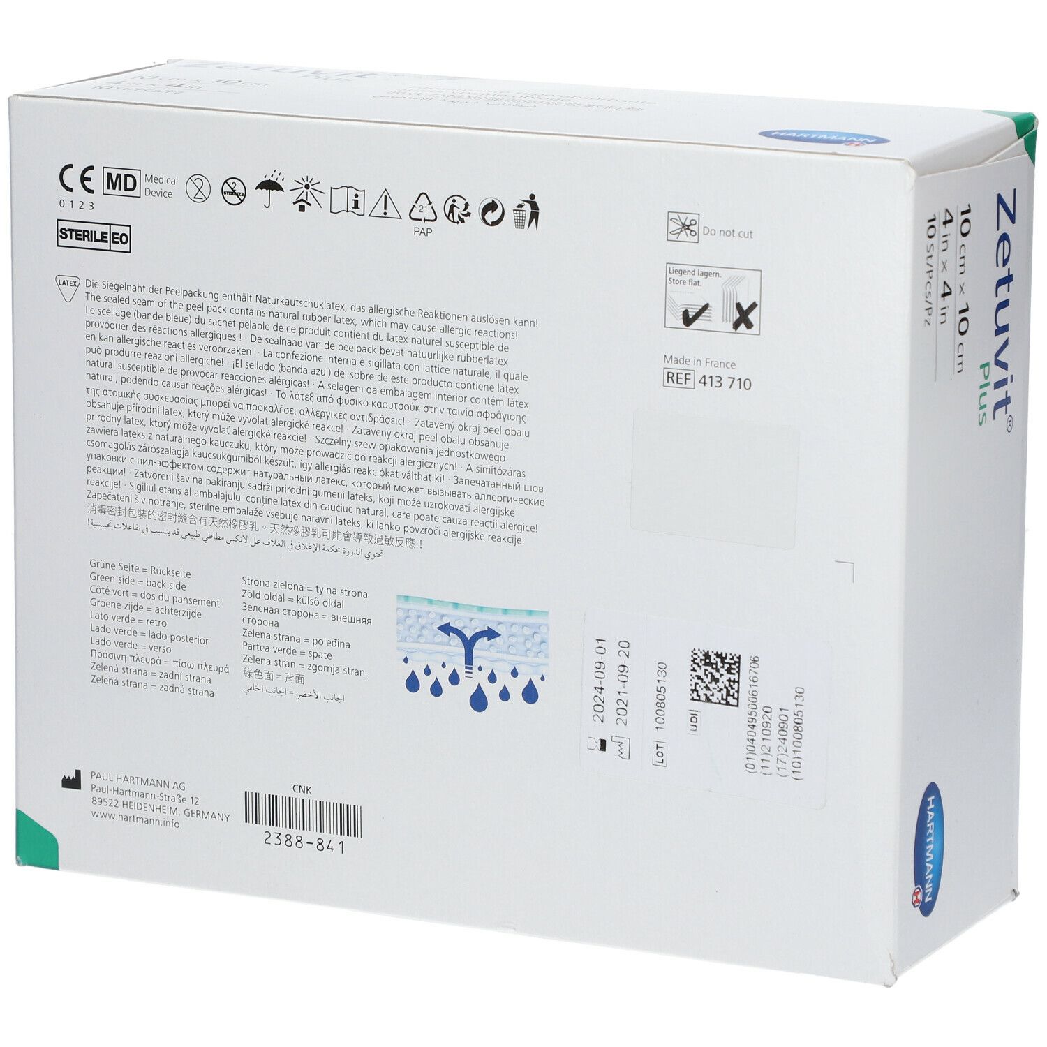 Zetuvit ® Plus 10 cm x 10 cm steril