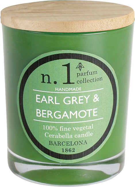 Cerabella geurkaars Earl Grey & Bergamote kruidig 40 uur D 8 H 12 cm