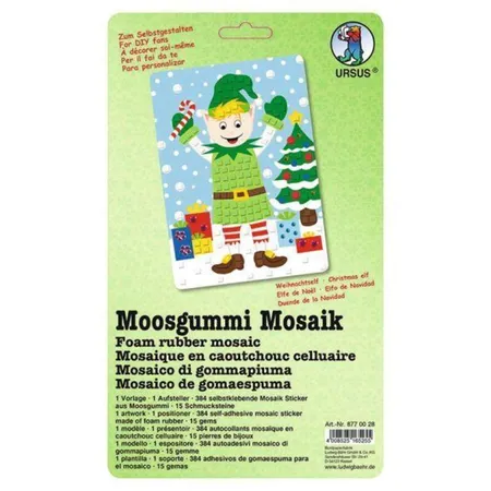 URSUS Moosgummi Mosaik Weihnachtself, ca. 23 x 16 cm