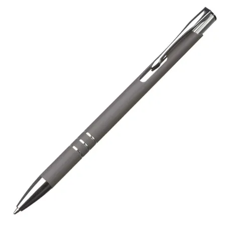 Easy Gifts Schlanker Kugelschreiber aus Metall, grau