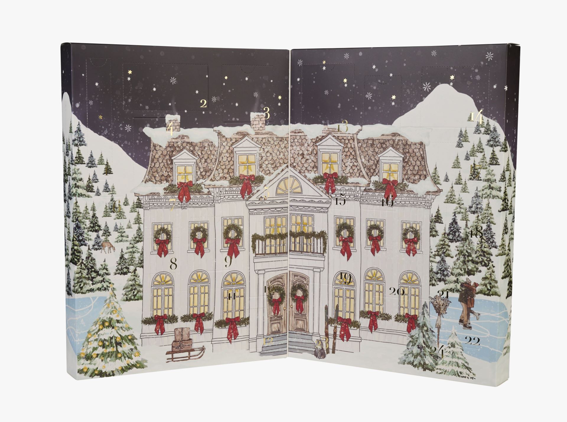 Adventskalender multi - 9x30x40 cm