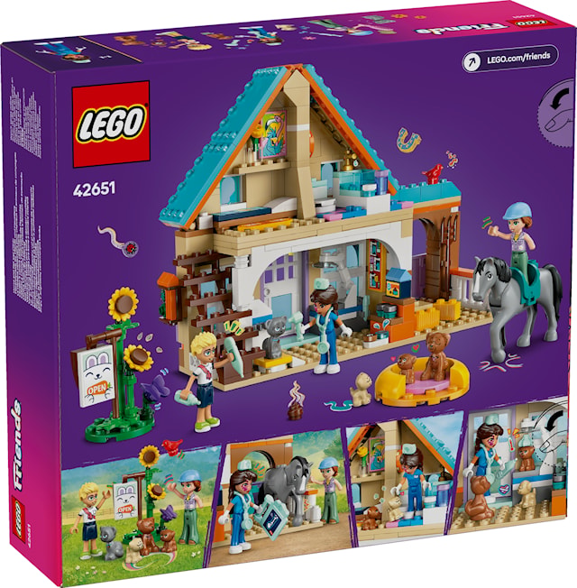 Dyreklinikk med hest og kjæledyr LEGO® Friends (42651)