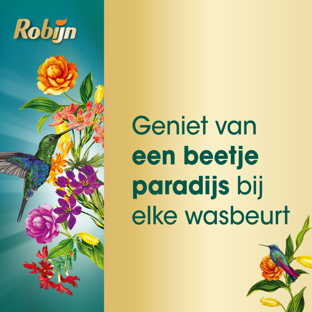 6x Robijn Klein & Krachtig Wasmiddel Color Paradise Secret 19 Wasbeurten665 ml