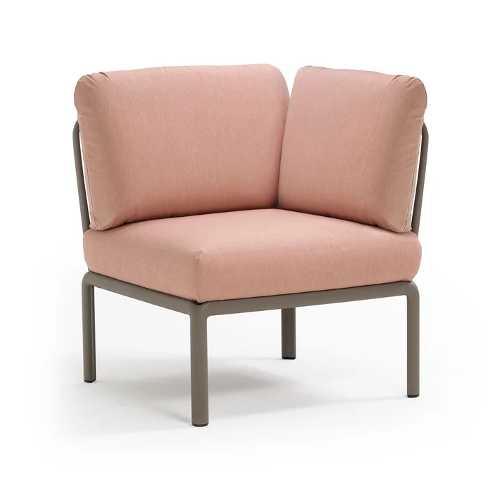 Nardi - Komodo Modulsofa Eckelement, tortora / rosa quarzo