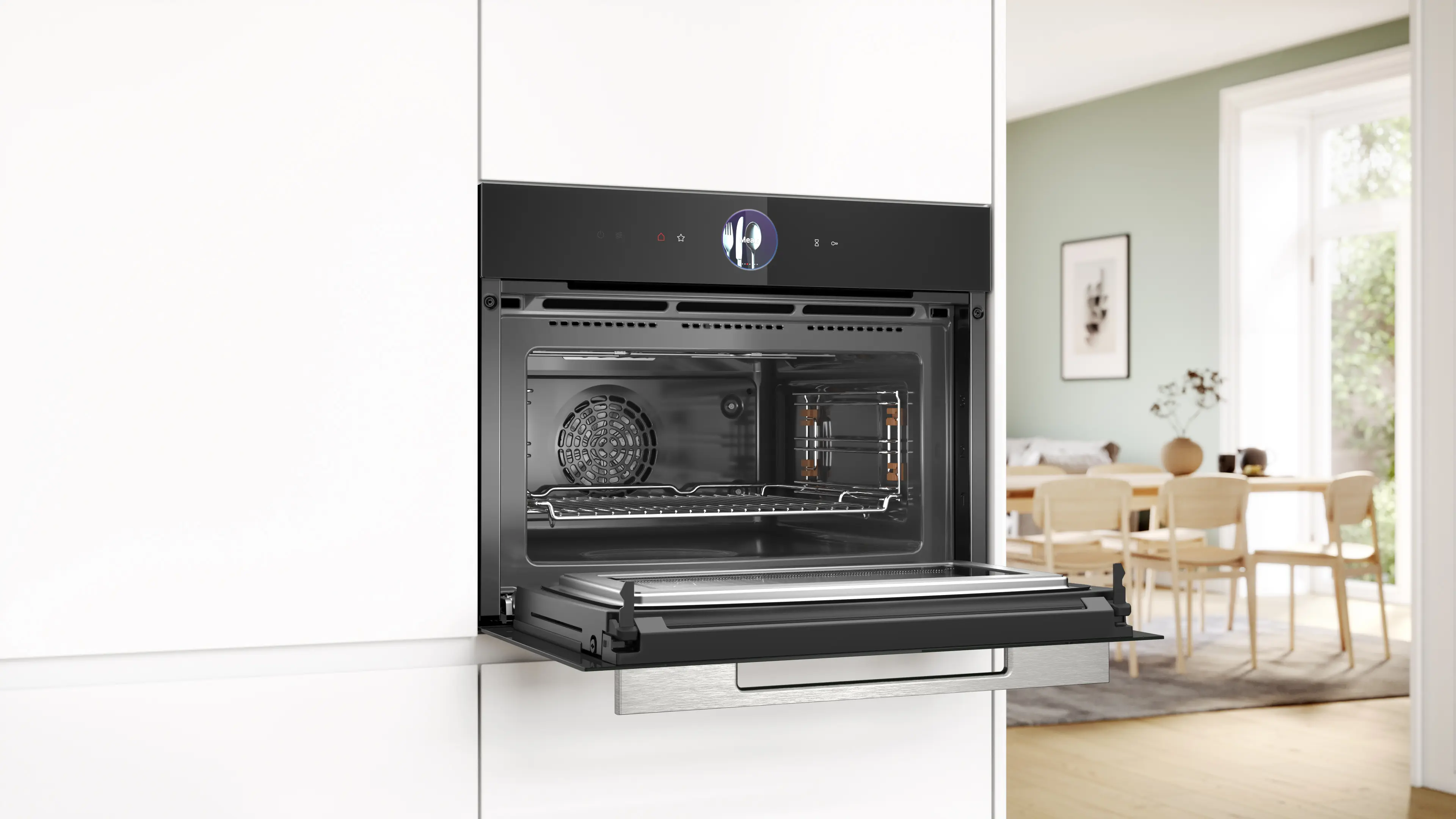 Serie 8 Compacte bakoven met magnetron 60 x 45 cm Zwart