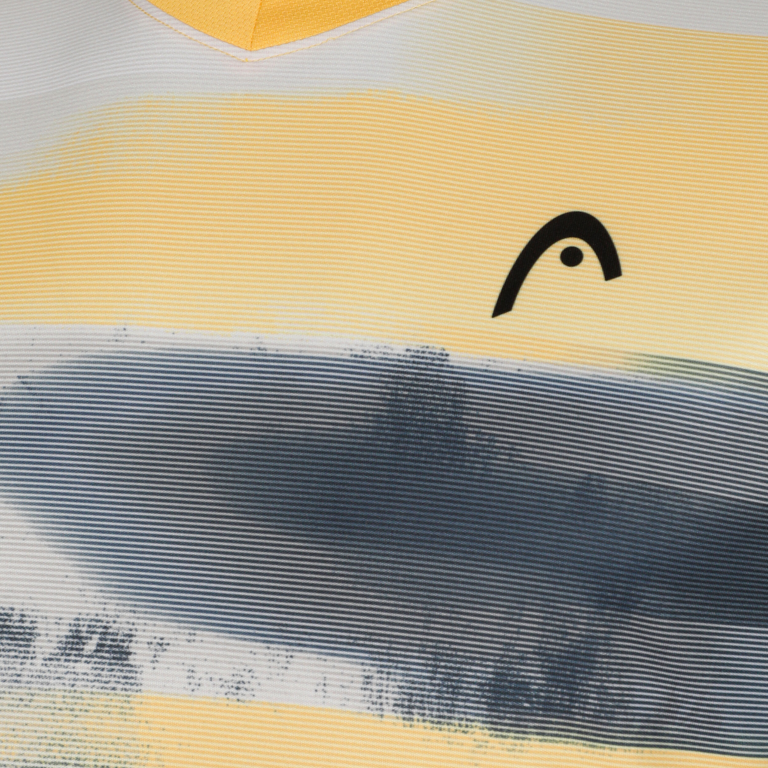 HEAD Topspin T-shirt Hommes - Jaune Doré, Bleu Foncé
