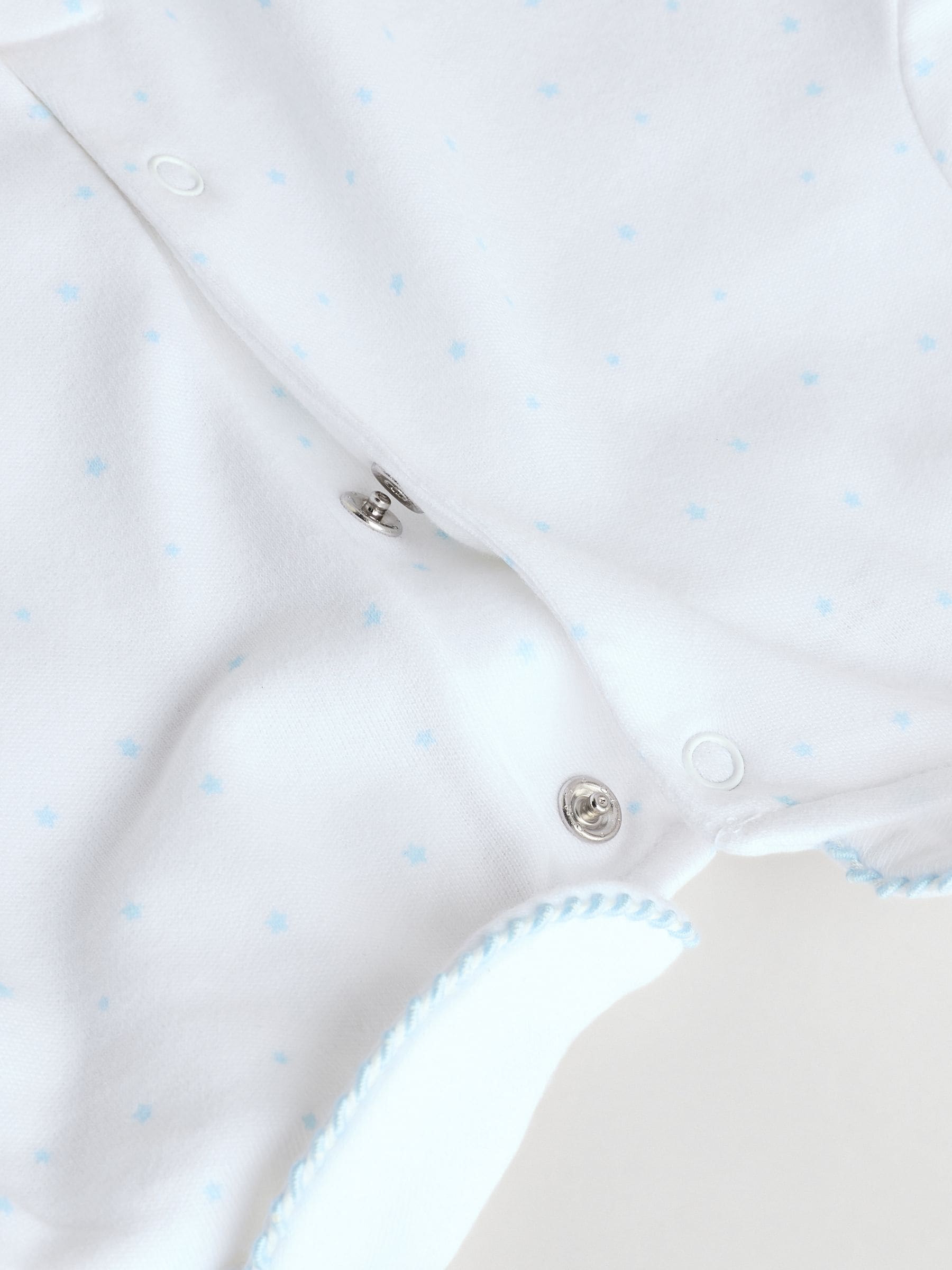 Blauw/wit - Geborduurde babypyjama's 3 stuks (0-2jaar)