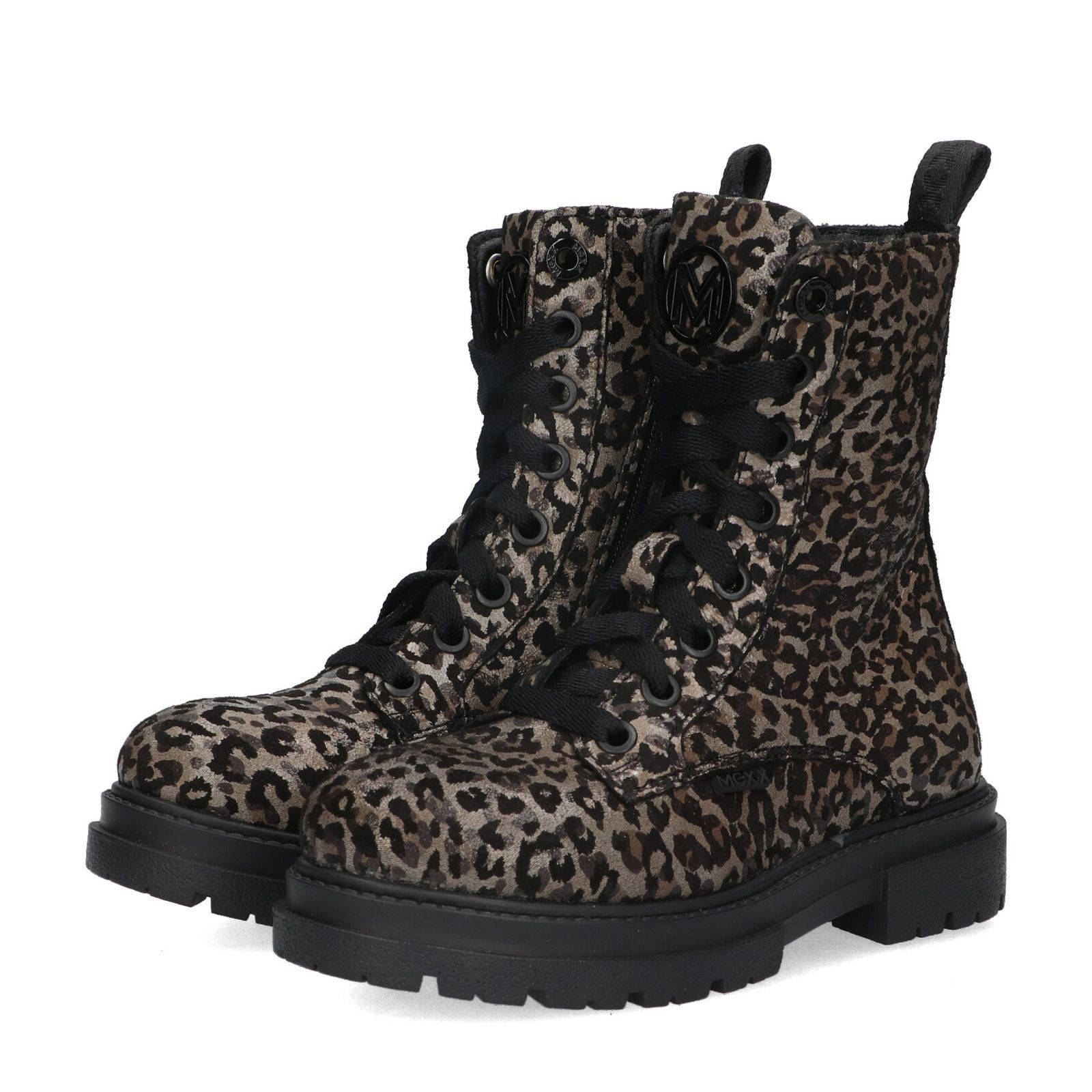 Mexx veterboots met panterprint goud